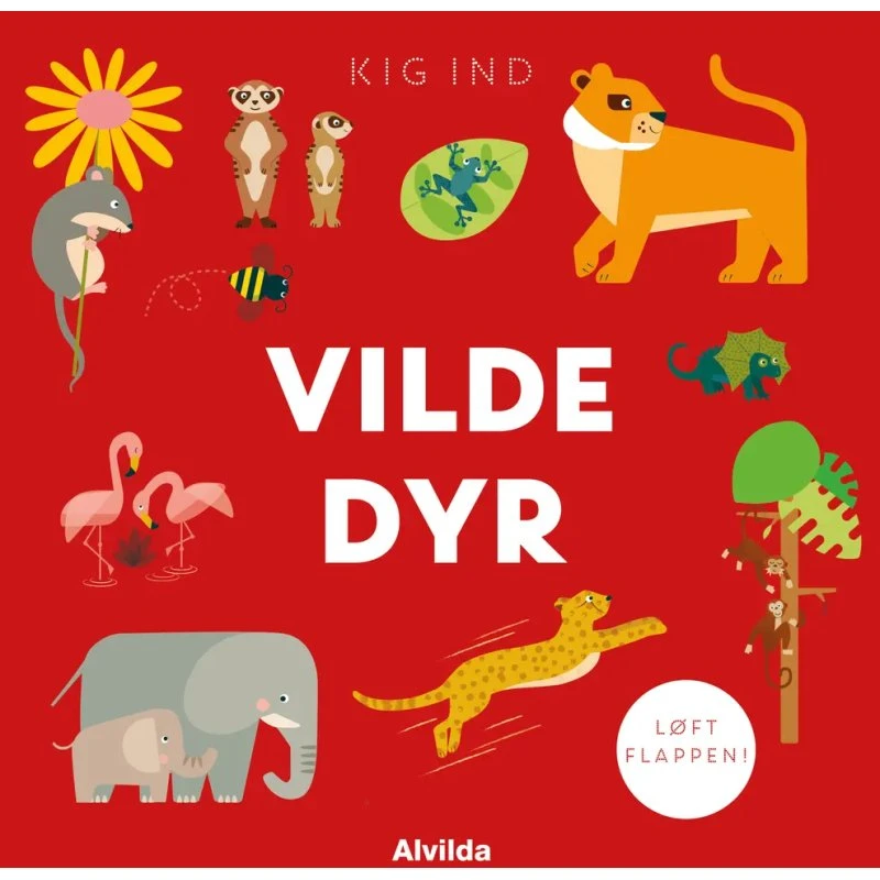 Kig ind - Vilde dyr: Papbog med flapper