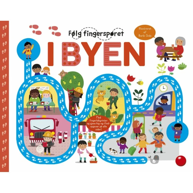 Følg fingersporet: I byen – sansebog (hardcover) 0 mdr+