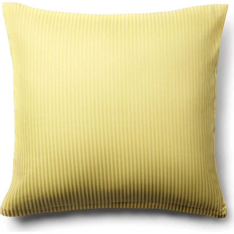 By Borg Pudebetræk 60x63 cm – egyptisk bomuld, gule jacquardstriber