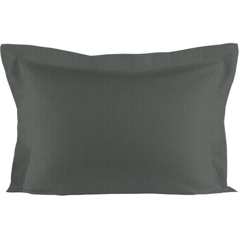 Turiform økologisk pudebetræk 60x63 cm - mørkegrå jacquard 240TC