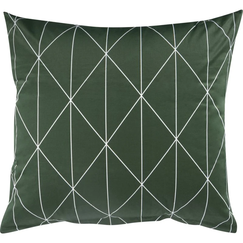 By Night Pudebetræk Graphic Harlekin 60x63 cm Grøn - Bomuldssatin