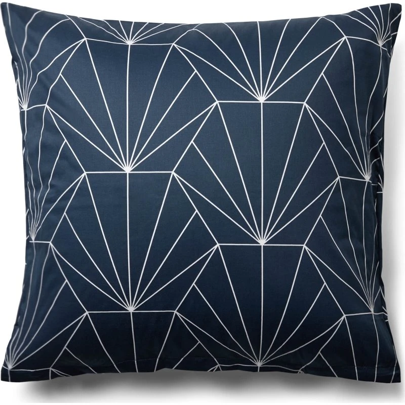 By Night pudebetræk 60x63 cm bomuldssatin - mørkeblå Hexagon