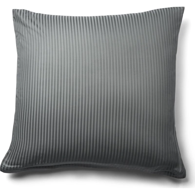 By Borg pudebetræk 60x63 cm - Egyptisk bomuld, lysegrå striber