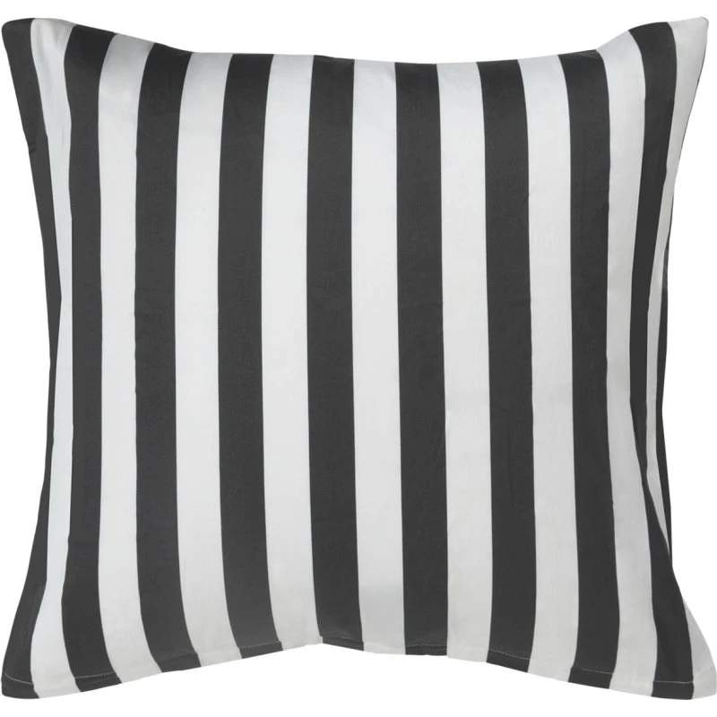 By Night Pudebetræk 60x63 cm Nordic Stripe - mørkegrå/hvid