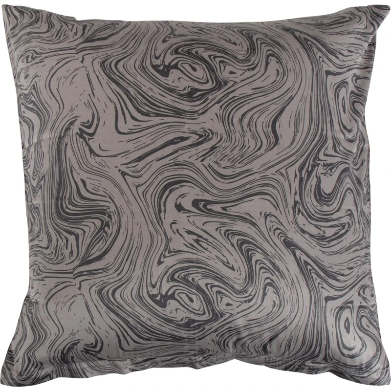 By Night Pudebetræk 60x63 cm Bomuldssatin Marble, Mørkegrå