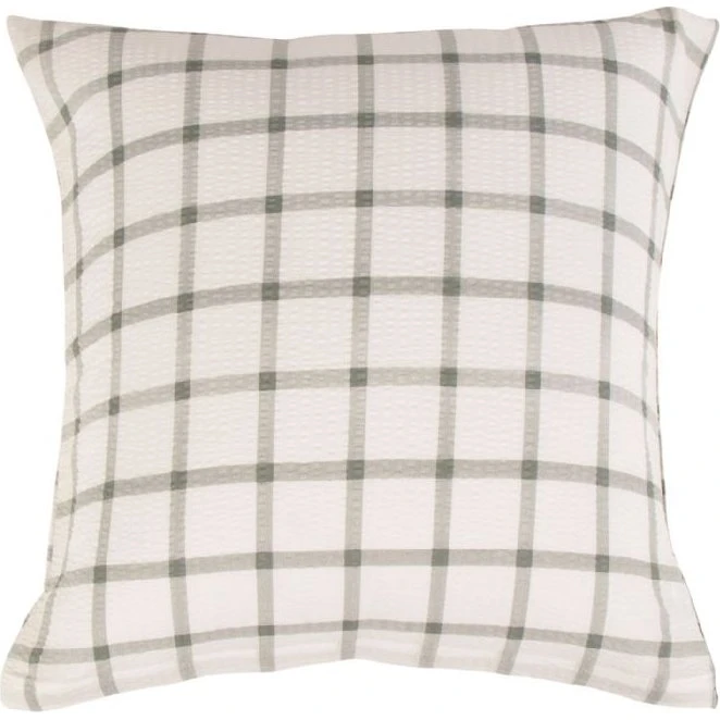 By Night pudebetræk 60x63 cm Check Green - bomuldskrepp