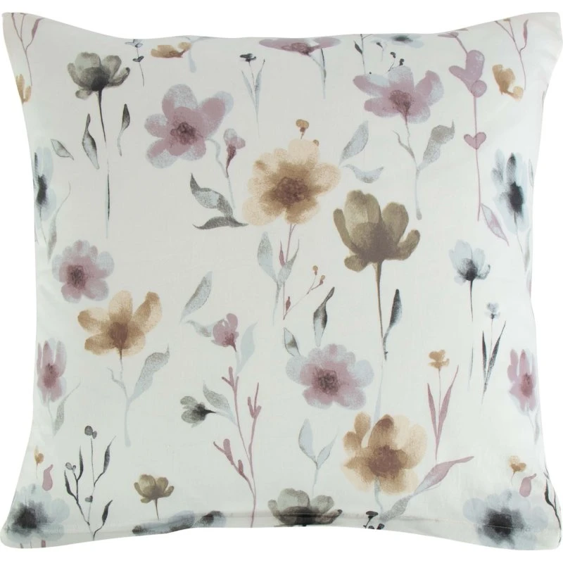 By Night Pudebetræk 60x63 cm 100% bomuldssatin – Flower hvid