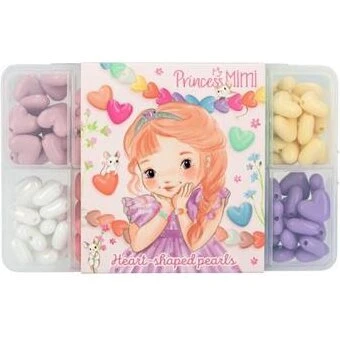 Princess Mimi DIY Hjerteperlesæt – 135 perler & elastiske snore