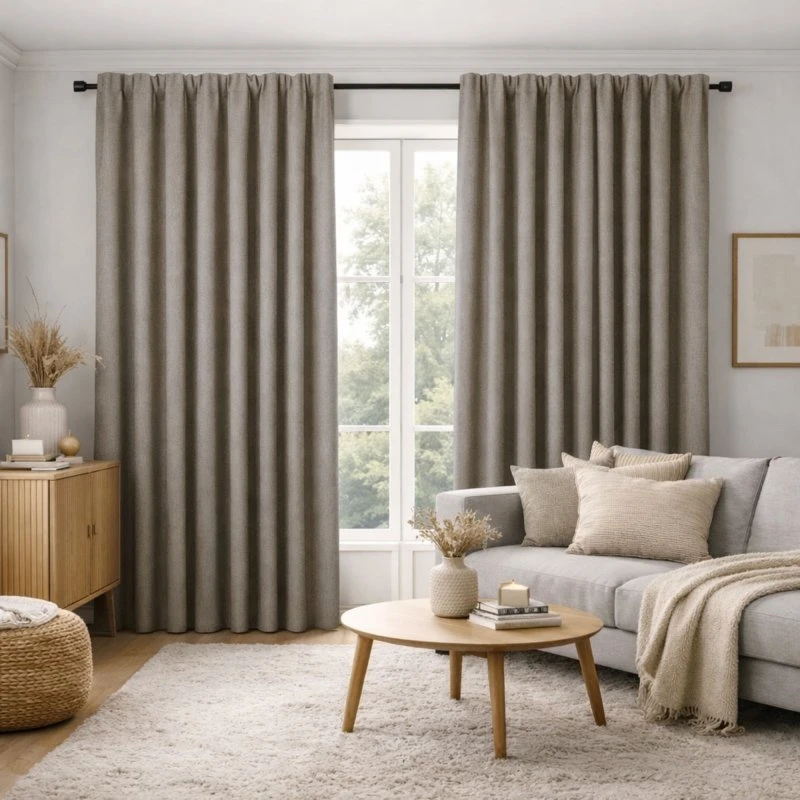 Nordstrand Home gardin 140x300 cm - Sand, lysdæmpende