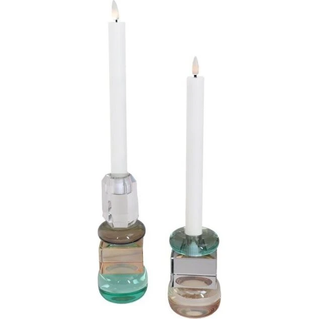 Uden mærke LED kronelys 25 cm 3D-flamme, hvid - 2 stk