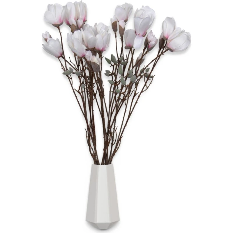 Magnoliagren 89 cm - kunstig med hvide og pink blomster