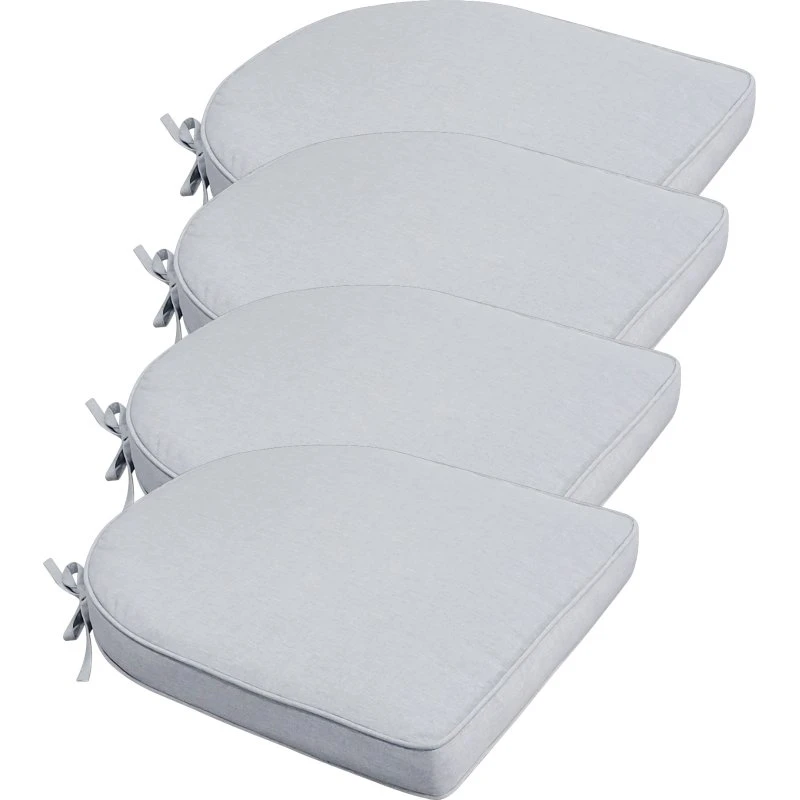 Nordstrand Home siddehynder 4 stk. 48x49 cm, 6 cm – lysegrå