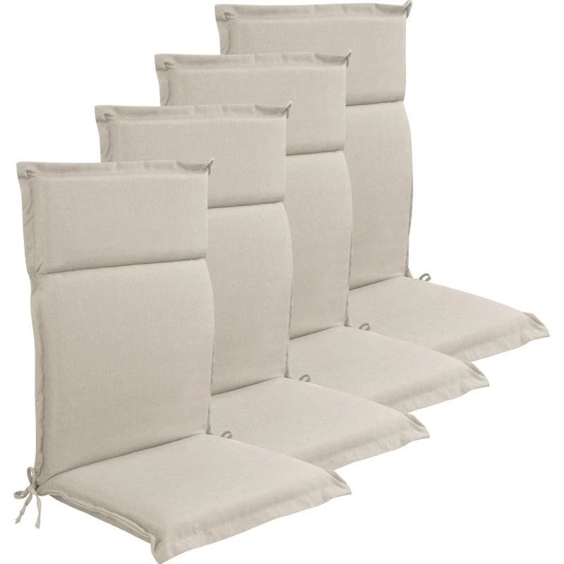 Nordstrand Home Luksus PLUS havehynder til positionsstol 4 stk. Beige 7 cm