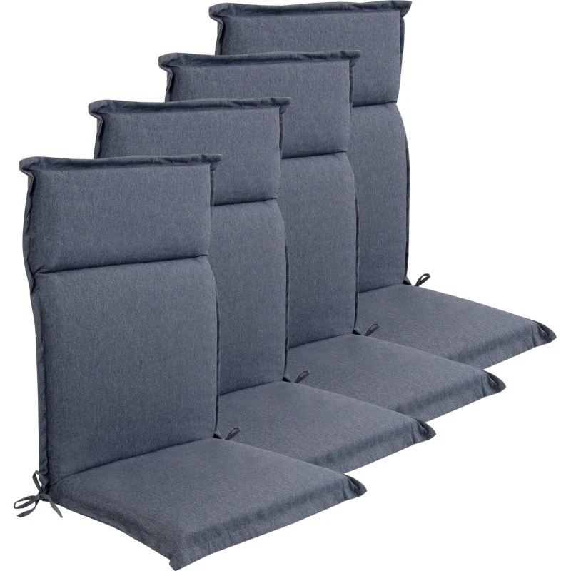 Nordstrand Home Luksus PLUS havehynder 4 stk til positionsstol 7 cm, mørkeblå