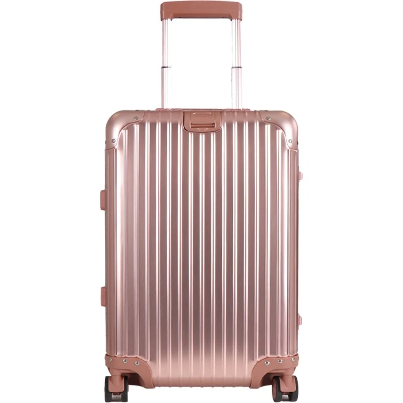 Aluminiums håndbagagekuffert 36 L – rosa-guld, TSA & 4 hjul