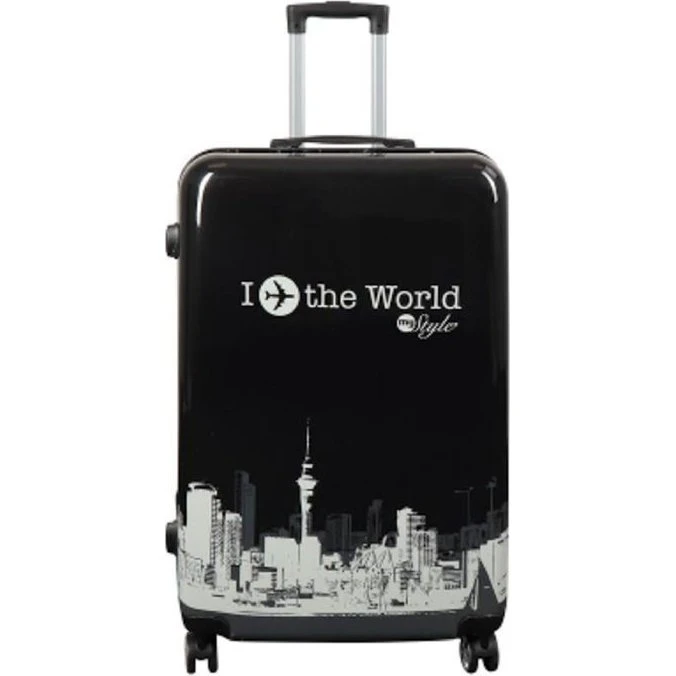 Hardcase kuffert New York City, stor 104 L - sort