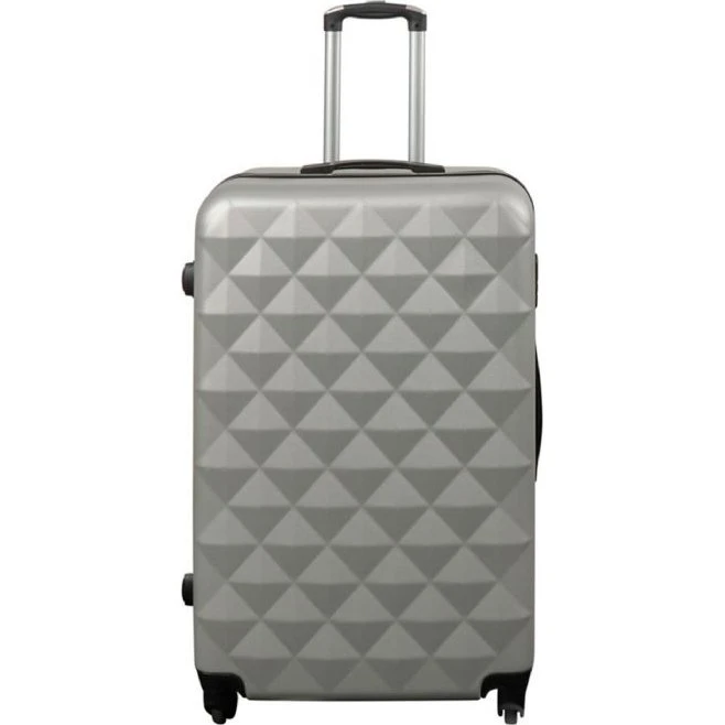 Ukendt mærke Stor hardcase kuffert 70 cm – Diamant grå, 100 L