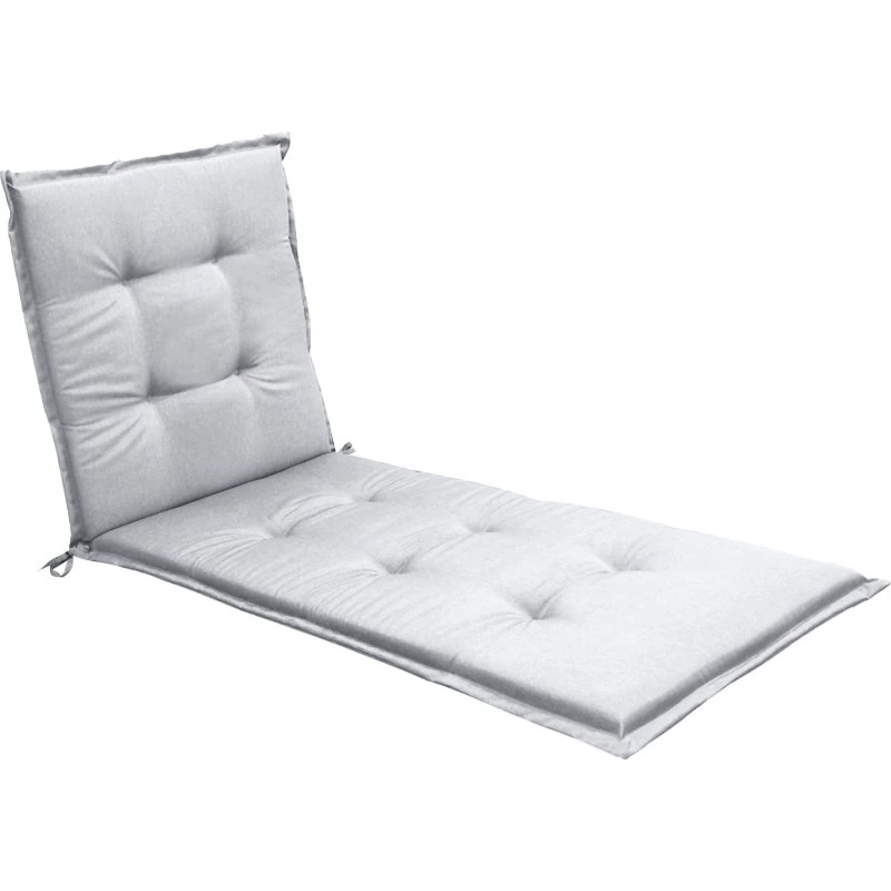 Nordstrand Home hynde til solseng 195x62 cm, 5 cm skum, lys grå