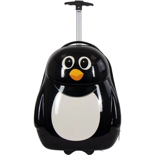 Pingvin Børnekuffert Kabinekuffert 45x34x26 cm - Sort/Hvid