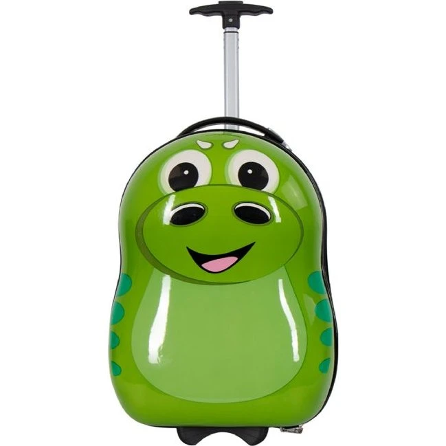 Børnekuffert Krokodille - Grøn kabinekuffert 40x29x20 cm