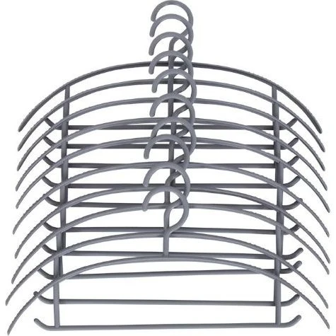 Grå plastikbøjler 10 stk