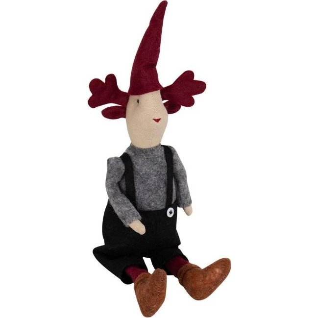 Nissedreng siddende filtnisse 45 cm - juledekoration