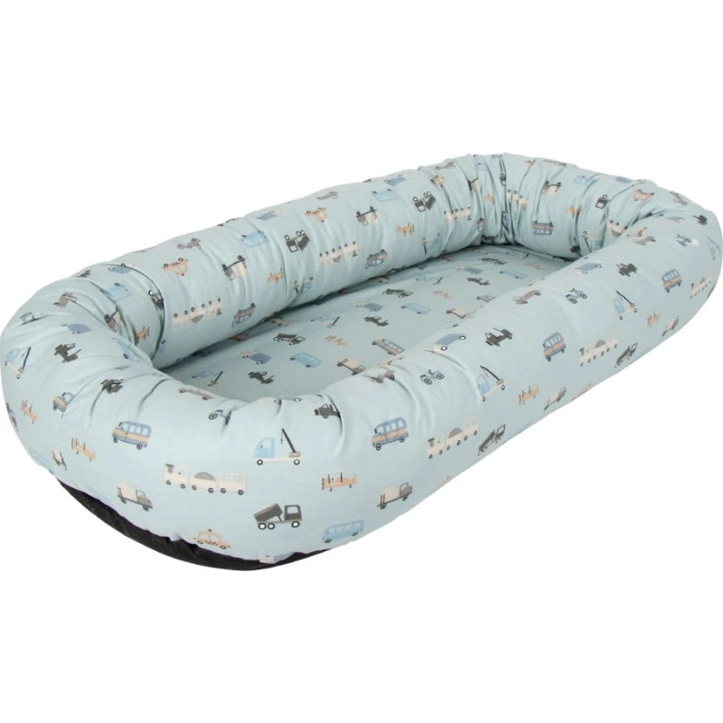 Nordstrand Home Babynest 82x46x15 cm - Lyseblå med biler