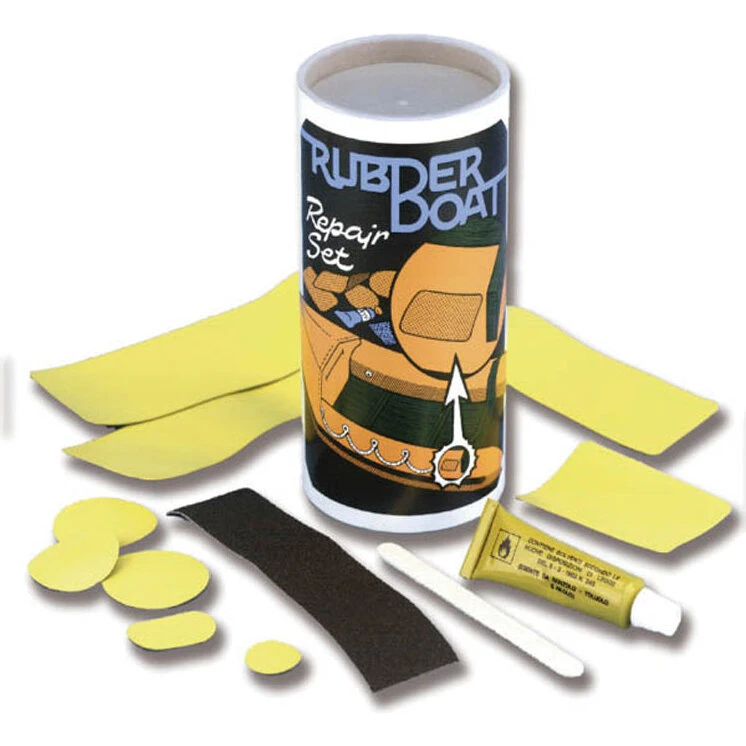 Lappegrejsæt til gummibåd – neopren/hypalon (gul)