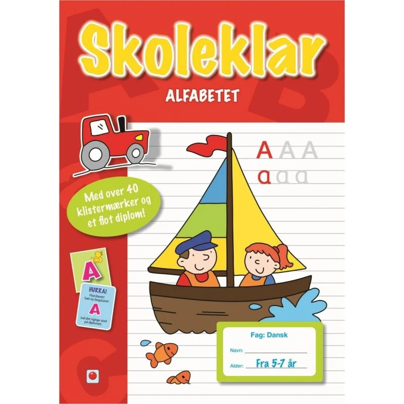 Skoleklar: Alfabetet – hæftet aktivitetsbog til 5-8 år