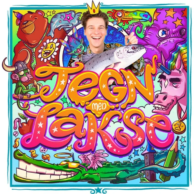 Lakse: Tegn med Lakse – Børnebog (Hardcover, 53,5 opgaver)