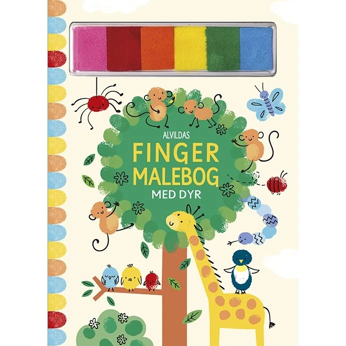 Alvildas fingermalebog med dyr (hardcover)