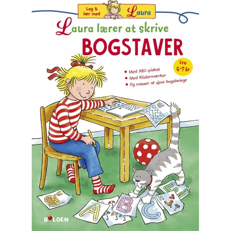 Laura Lærer at Skrive Bogstaver – Opgavebog med plakat