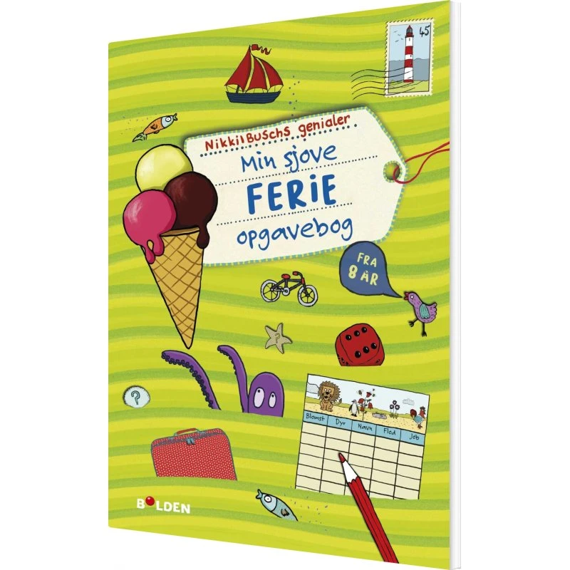Nikki Busch Min sjove ferie-opgavebog, fra 8 år (96 sider)
