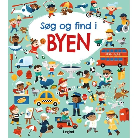 Søg og find i Byen – Papbog (børnebog)