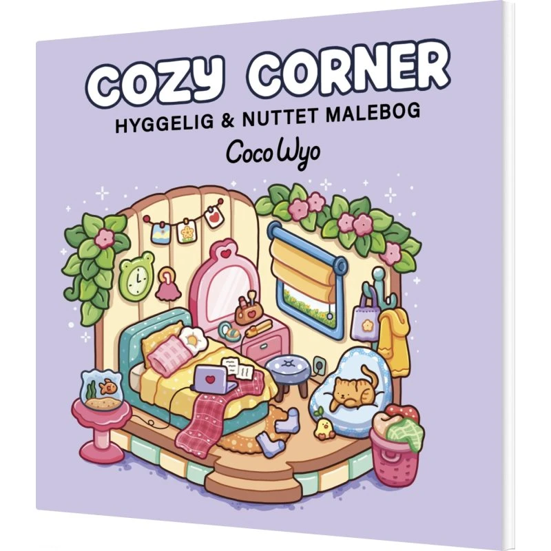 Coco Wyo Cozy Corner - Cozy Coloring malebog, paperback (96 s.)