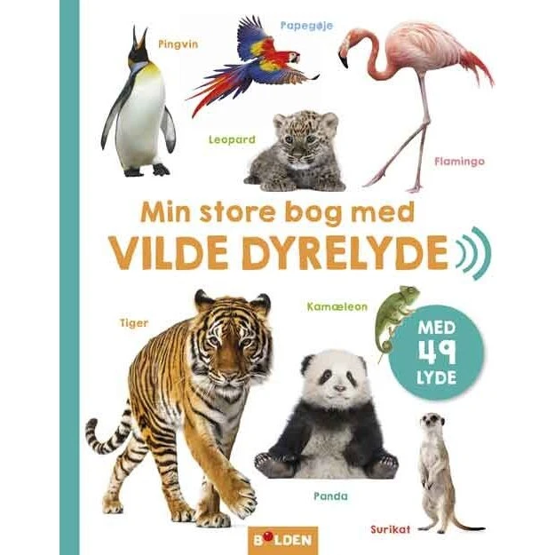Min store bog med vilde dyrelyde — hardcover (49 lyde)