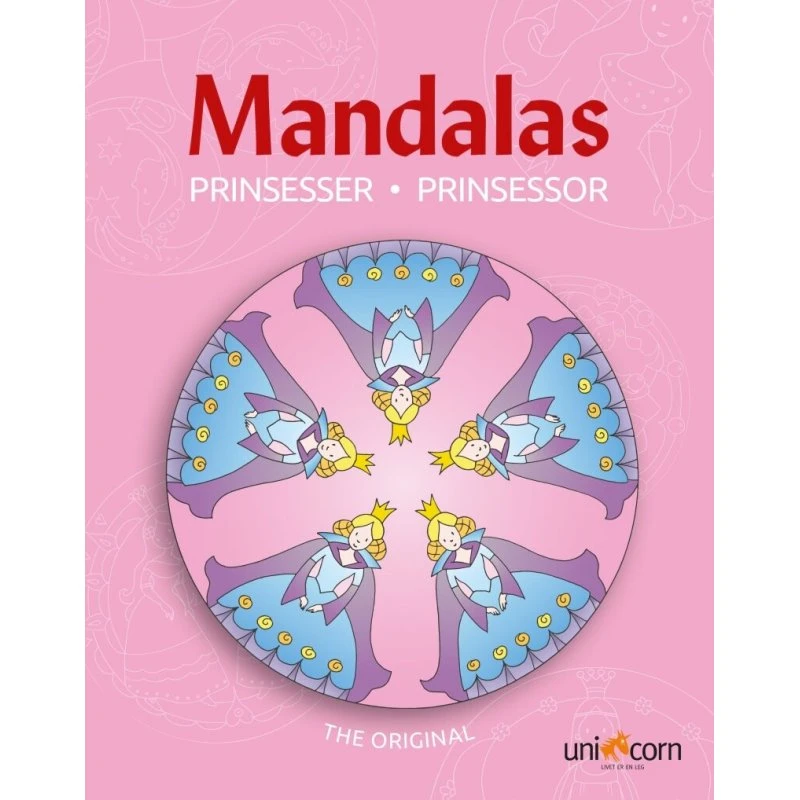 Mandalas – Prinsesser: Prinsesse-malebog (paperback)