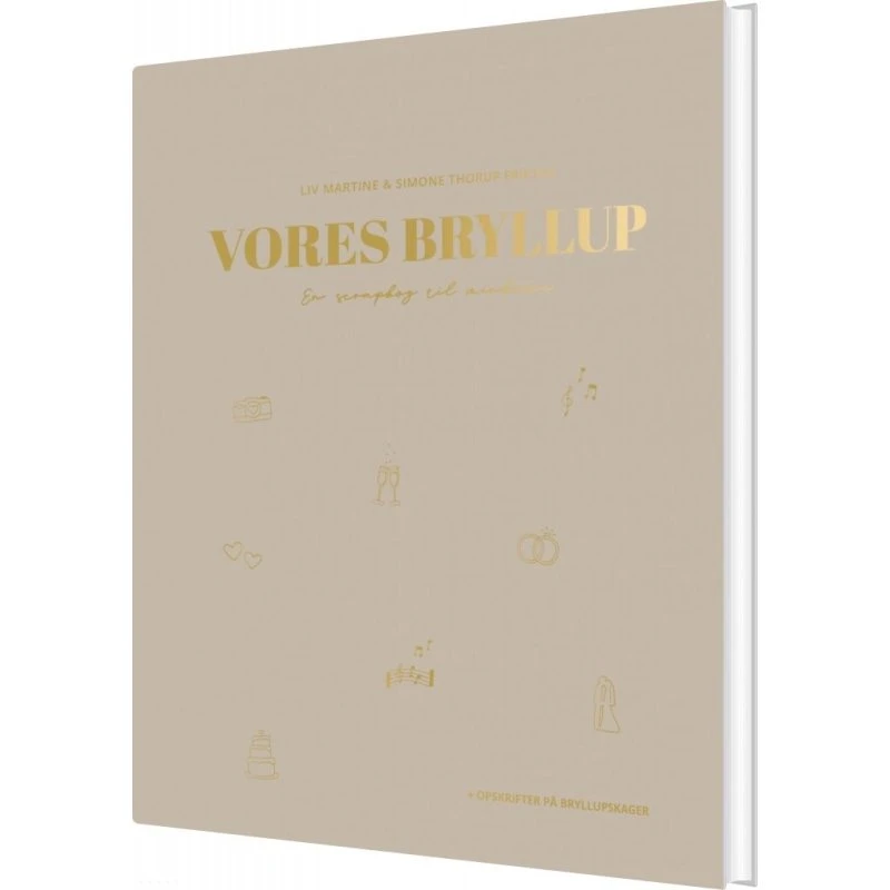 Vores Bryllup Årbog hardback – Scrapbog til bryllupsminder