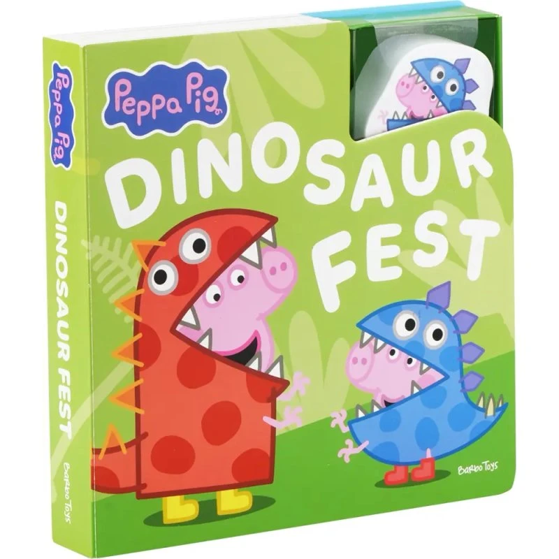 Gurli Gris papbog - Dino Fest med 3 træfigurer