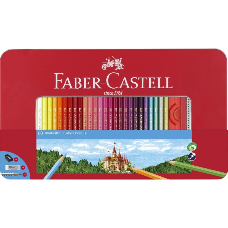 Faber-Castell farveblyanter 60 stk i metalæske