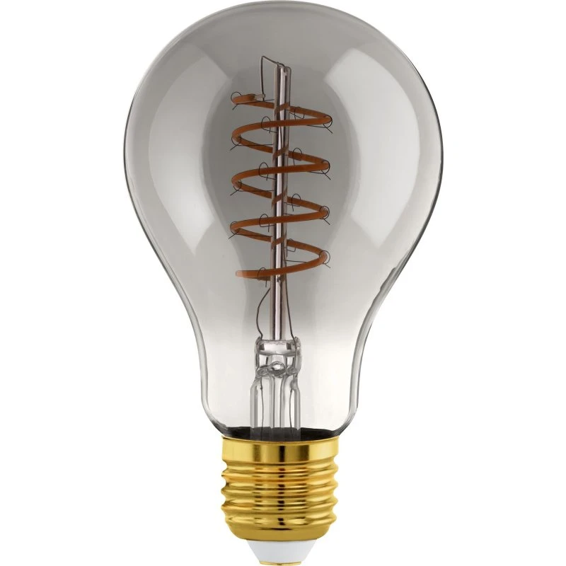 EGLO CONNECT-Z E27 A60 Spiral røgfarvet SMART pære Varm hvid