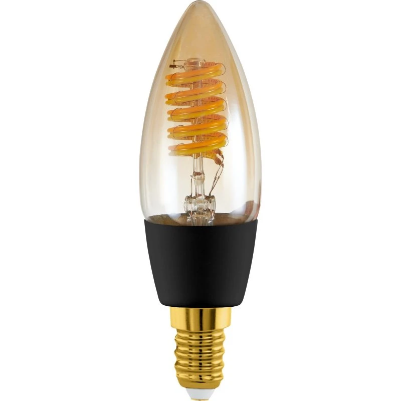 Eglo C35 E14 LED spiral Amber - dæmpbar TW (Zigbee/BT)
