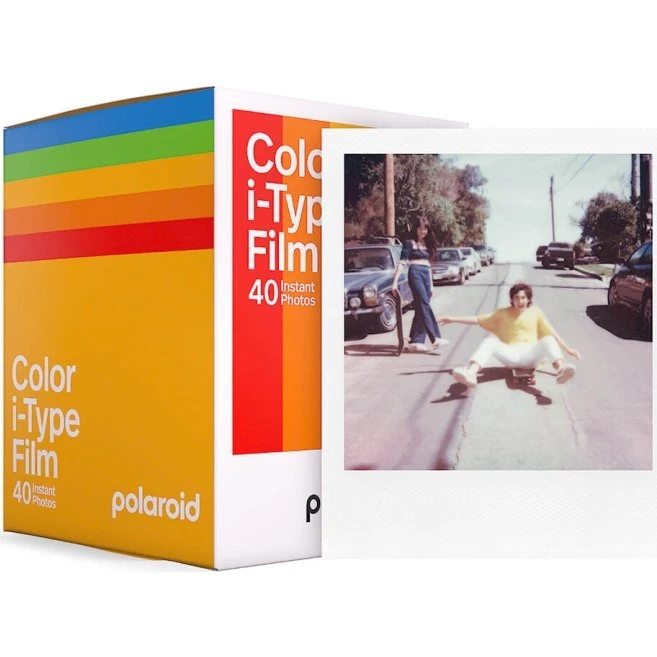 Polaroid Farvefilm i‑Type Hvid Ramme 5‑pak (40 billeder)