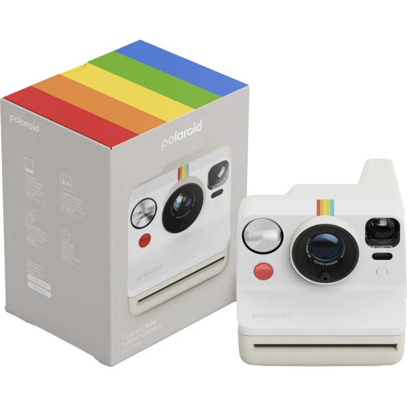 Polaroid Now Gen 3 Hvid - USB‑C, fokus 0,40–1,3 m