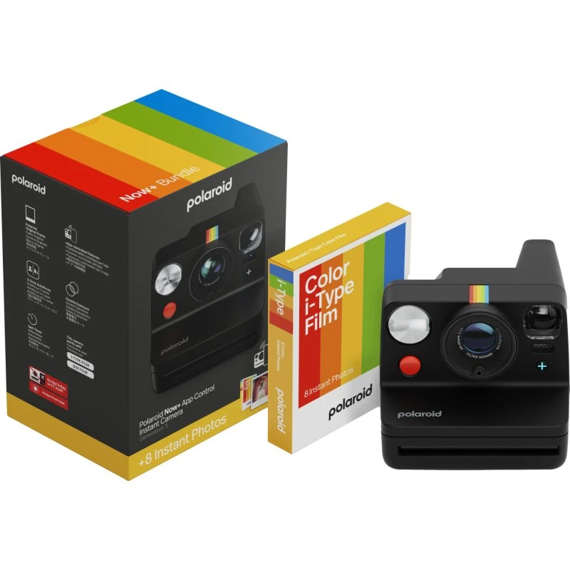Polaroid Now+ Gen 3 – Sort (inkl. 8 farvefilm)