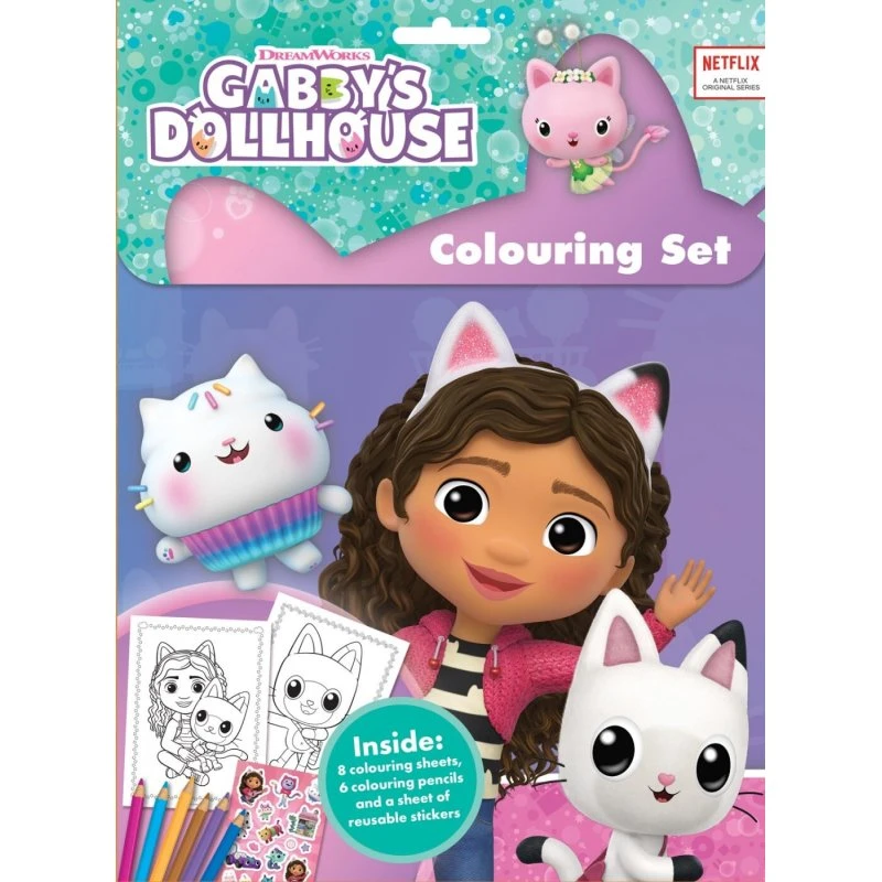 Alligator GABBY'S DOLLHOUSE Malersæt – farveblyanter & malebog