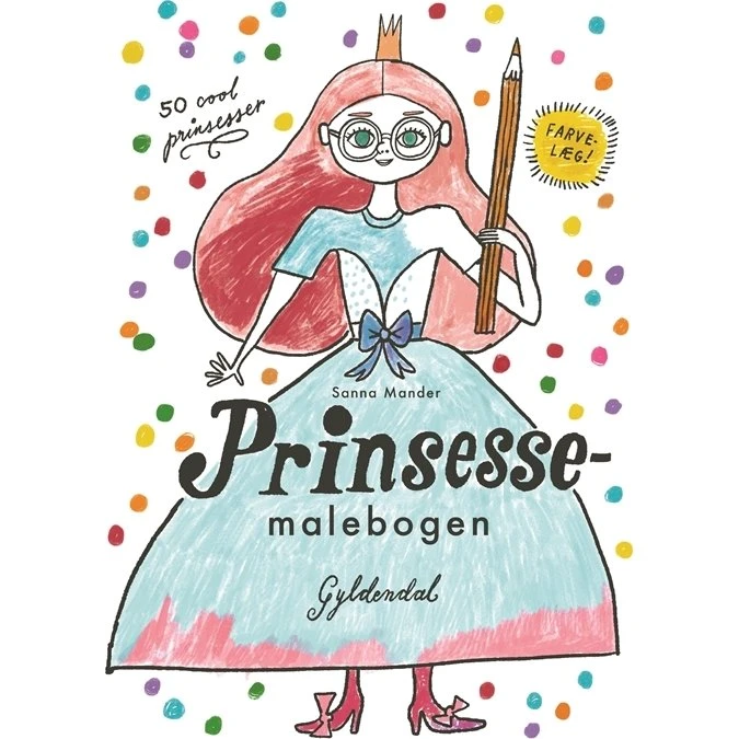 Gyldendal Prinsessemalebogen – Sanna Mander (hardcover)
