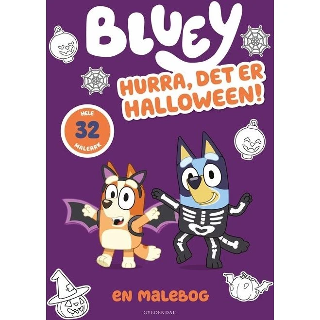Bluey - Hurra, det er Halloween! Malebog (36 sider)