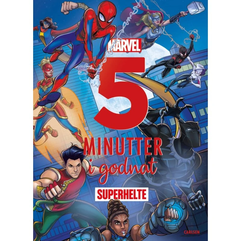 Marvel: Fem minutter i godnat - Superhelte (hardcover)
