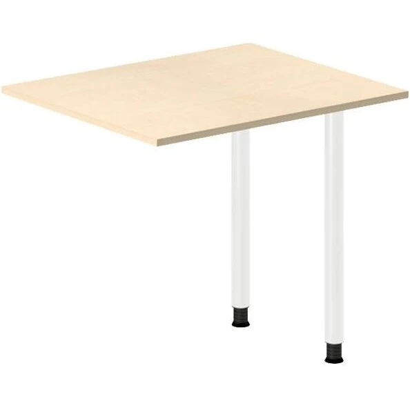Office Tilbygning 80x60 cm birk laminat med hvidt stel